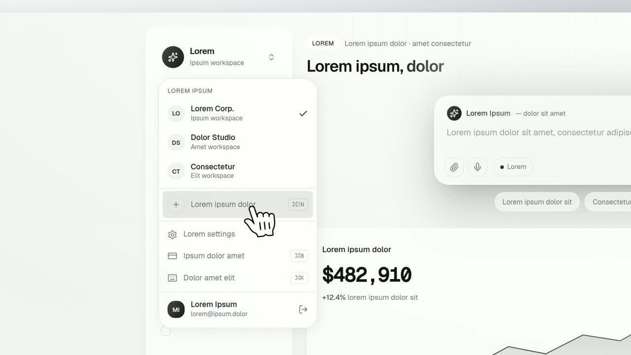Dropdown Menu template preview