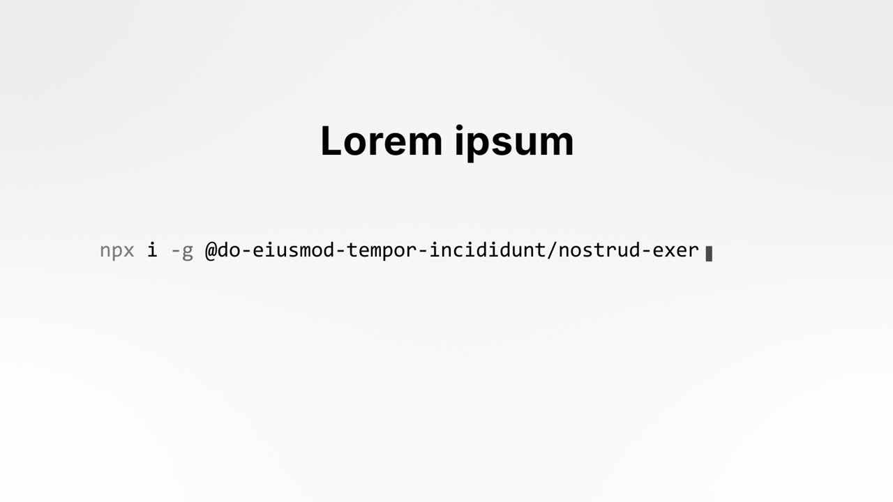 Single Command Line template preview